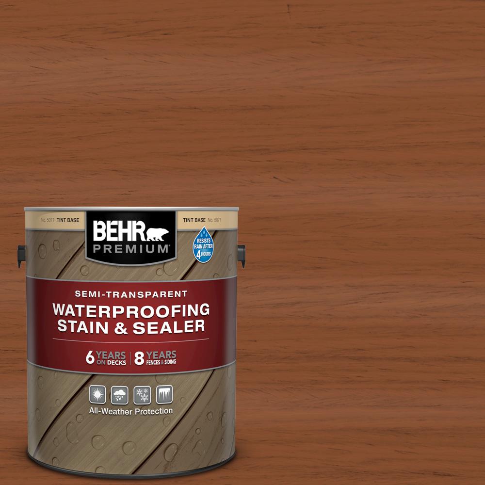 BEHR Premium 1 gal. ST122 Redwood Naturaltone Semi