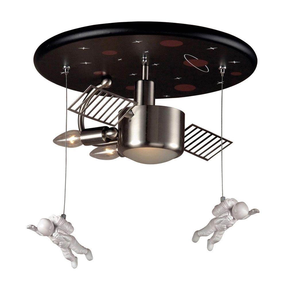 Titan Lighting Novelty 3Light Chrome FlushmountTN5370 The Home Depot