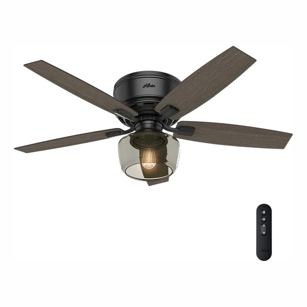 Hunter Anslee 46 In Indoor Low Profile Matte Silver Ceiling Fan