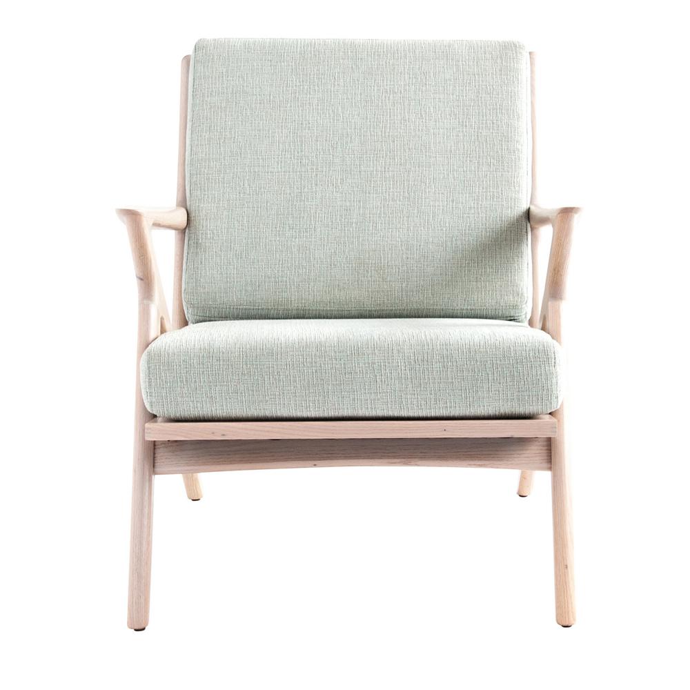 3r Studios Seafoam Green Polyester And Wood Chair Df2180 The