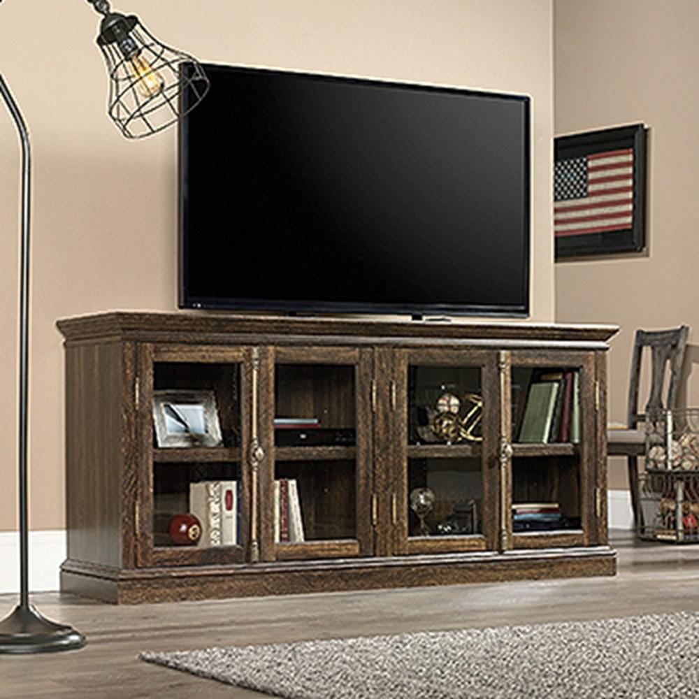 Sauder Barrister Lane Iron Oak 4 Door Entertainment Center 422709