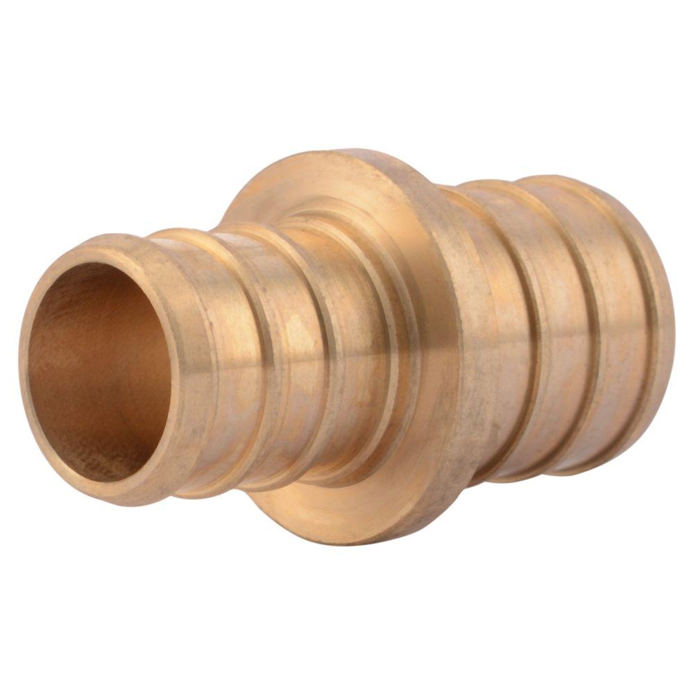 SharkBite 3/4 in. x 5/8 in. PEX Barb Brass Reducer Coupling FittingUC057LFA The Home Depot