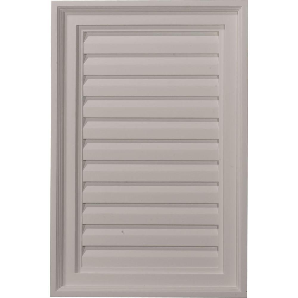 Ekena Millwork 2 in. x 16 in. x 24 in. Decorative Vertical Gable Louver