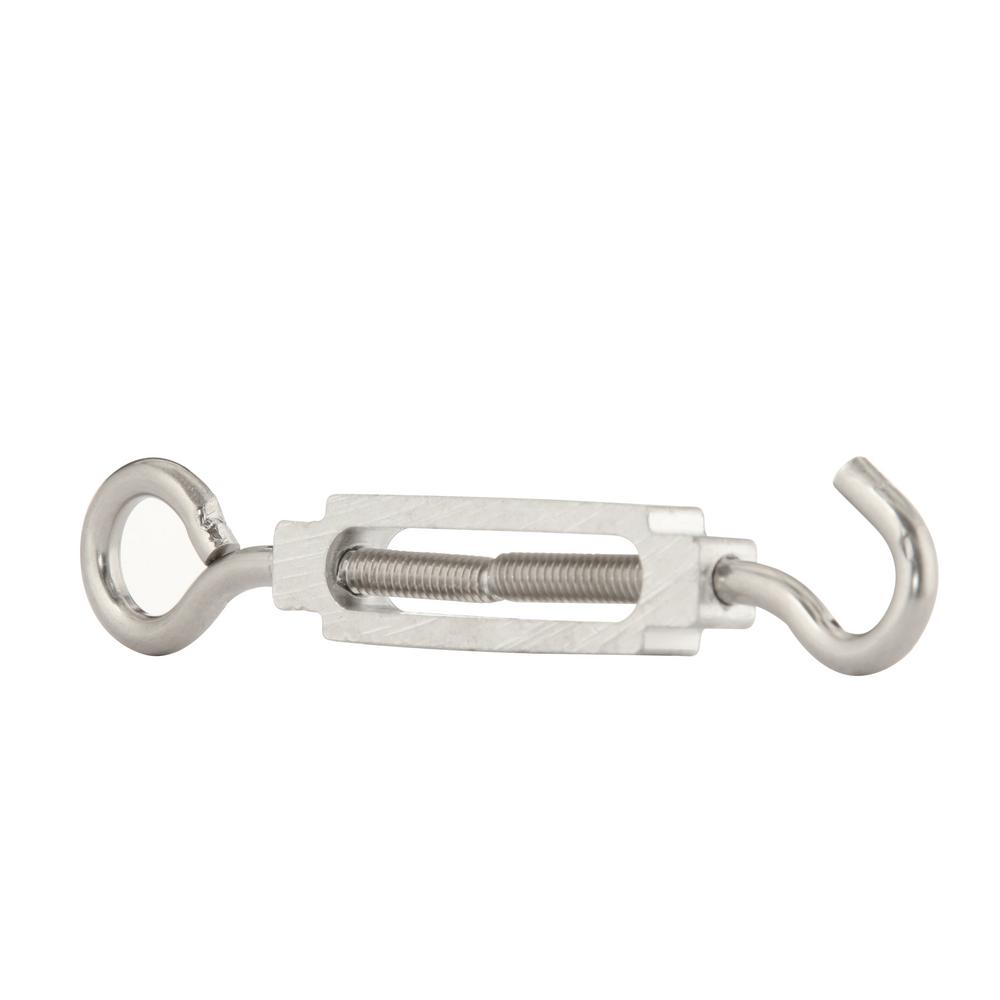 Eye Turnbuckle Karcy Wire Rope Tensioner Hook and Eye 304 Stainless Steel M8 Silver Set of 4