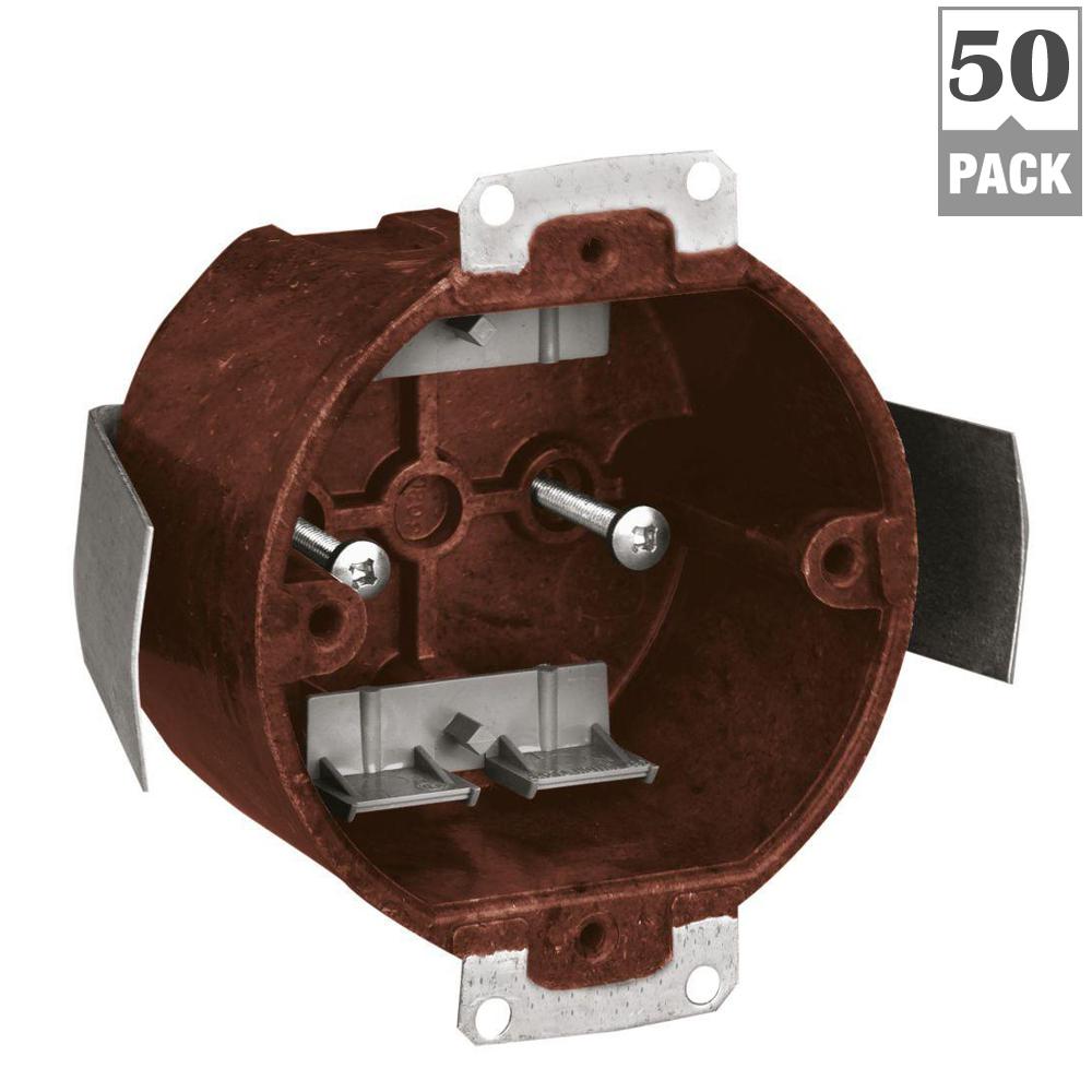 Carlon 3 1 2 In Old Work Round Fixture Outlet Box Case Of 50 3080 Carlon 3 1 2 In Old Work Round Fixture Outlet Box Case