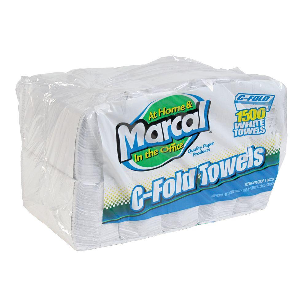 Marcal Embossed White MultiFold Paper Towel (8Pack)MRC6729 The