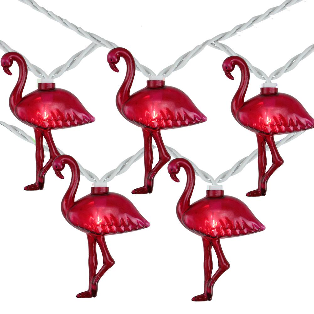 Northlight Set Of 10 Clear Incandescent Light Pink Flamingo Summer