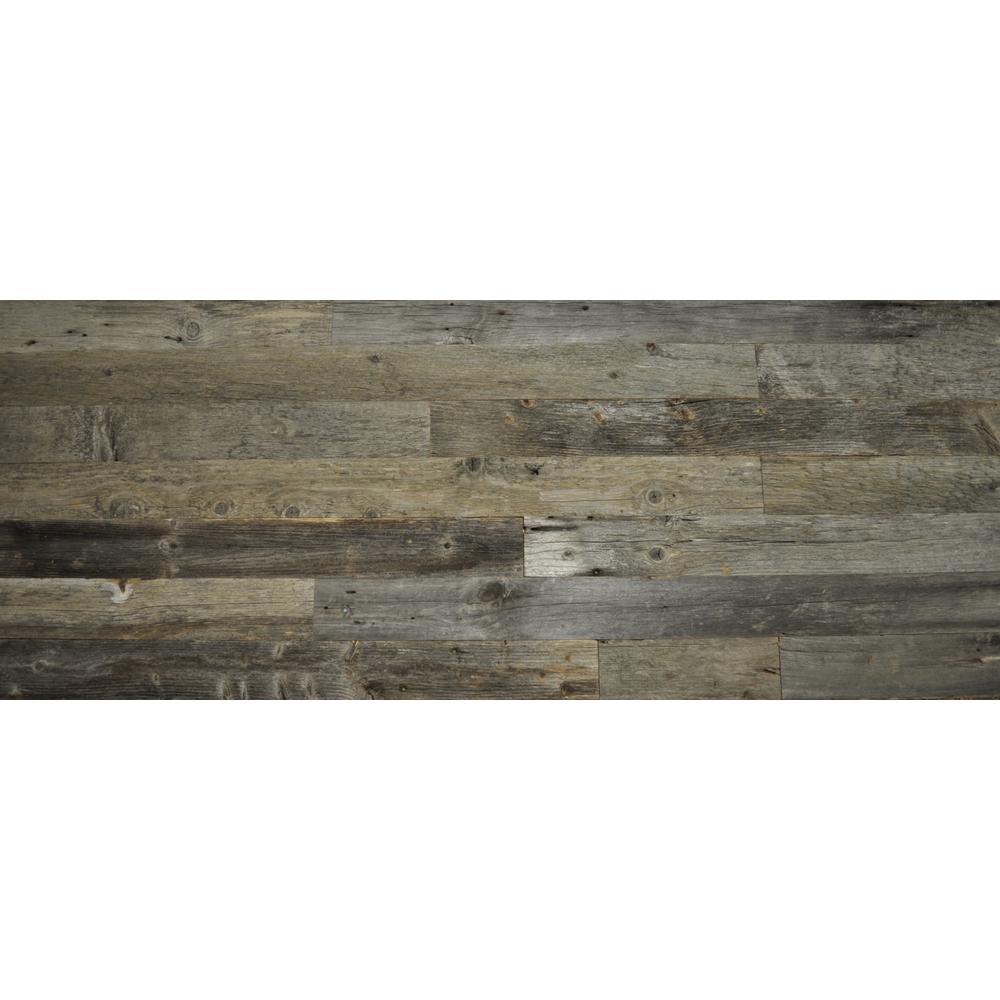 Reclaimed Wood Gray Wood 3/8 in. Thick x 3.5 in. Width x ...