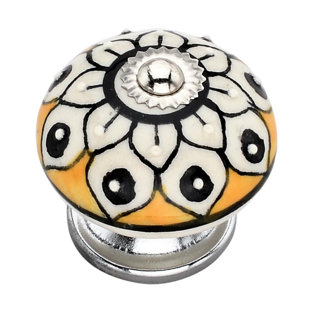 Mascot Hardware Classic 1.57 in. Yellow KnobCK405 The Home Depot