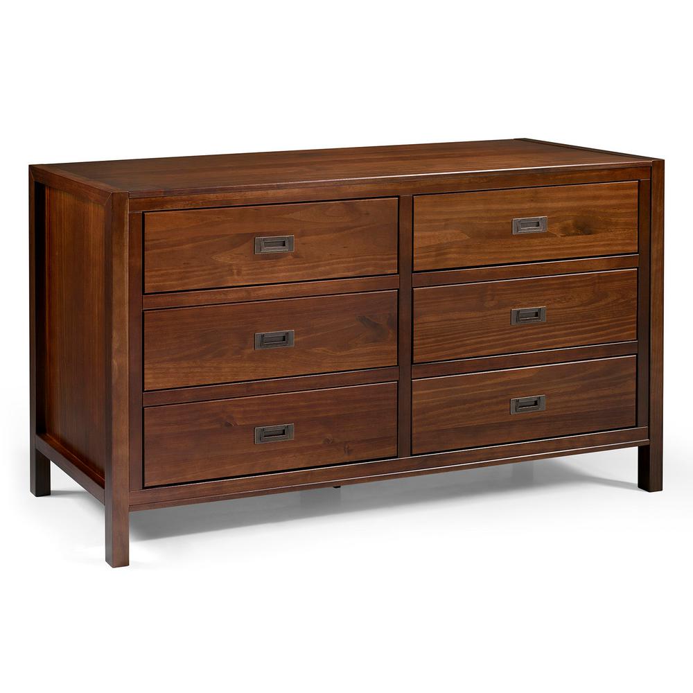 Welwick Designs 57" Classic Solid Wood 6Drawer Dresser