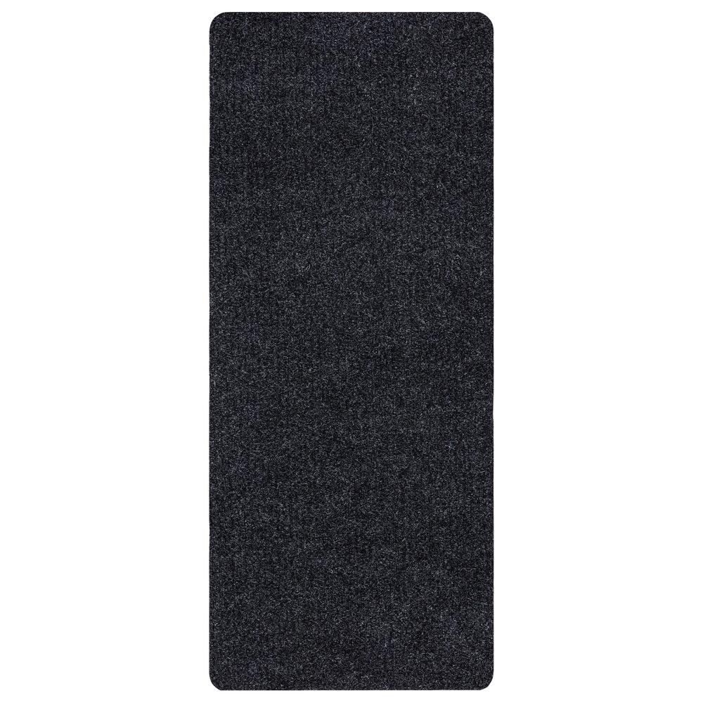 iCustomRug Tracker Indoor//Outdoor Utility Carpet Runner with Ribbed Border 26 x 6 in Black