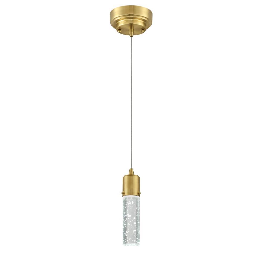Westinghouse Cava 40 Watt Champagne Brass Integrated Led Dimmable Mini Pendant