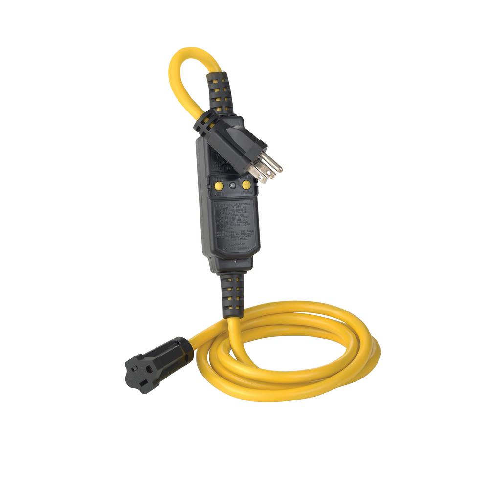 Gfci Plugs Extension Cords The Home Depot 15 Amp Straight Blade Portable Gfci