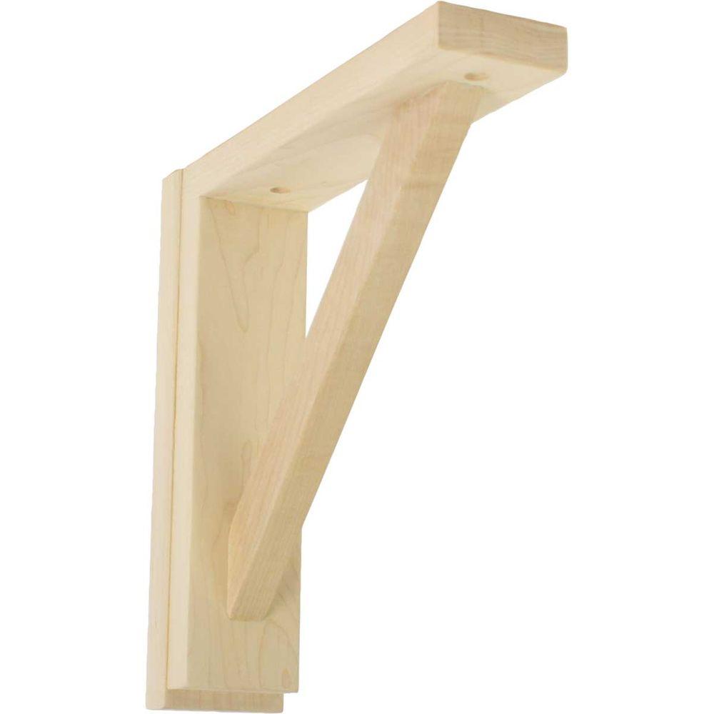 Ekena Millwork BKT02X14X14TRCH-CASE-4 Traditional Shelf Bracket Cherry Ready to be Stained