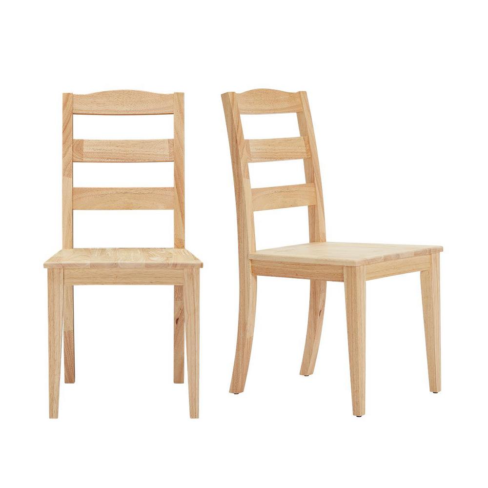 StyleWell Unfinished Wood Chair with Ladder Back (Set of 2) (17.72 in. W x 36.77 in. H) was $149.0 now $89.4 (40.0% off)