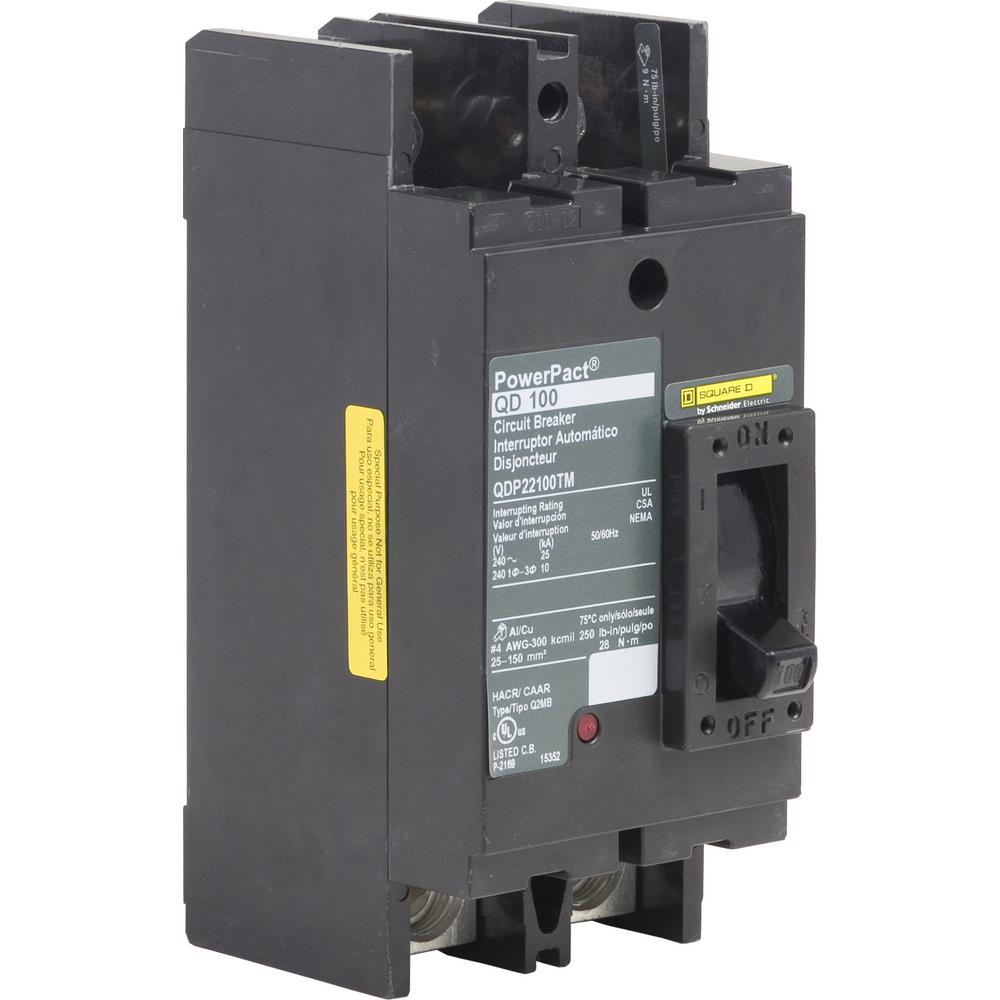 QOU2100 Molded Case 100A 240V Circuit Breaker 2Pole QOU Series QOU Circuit