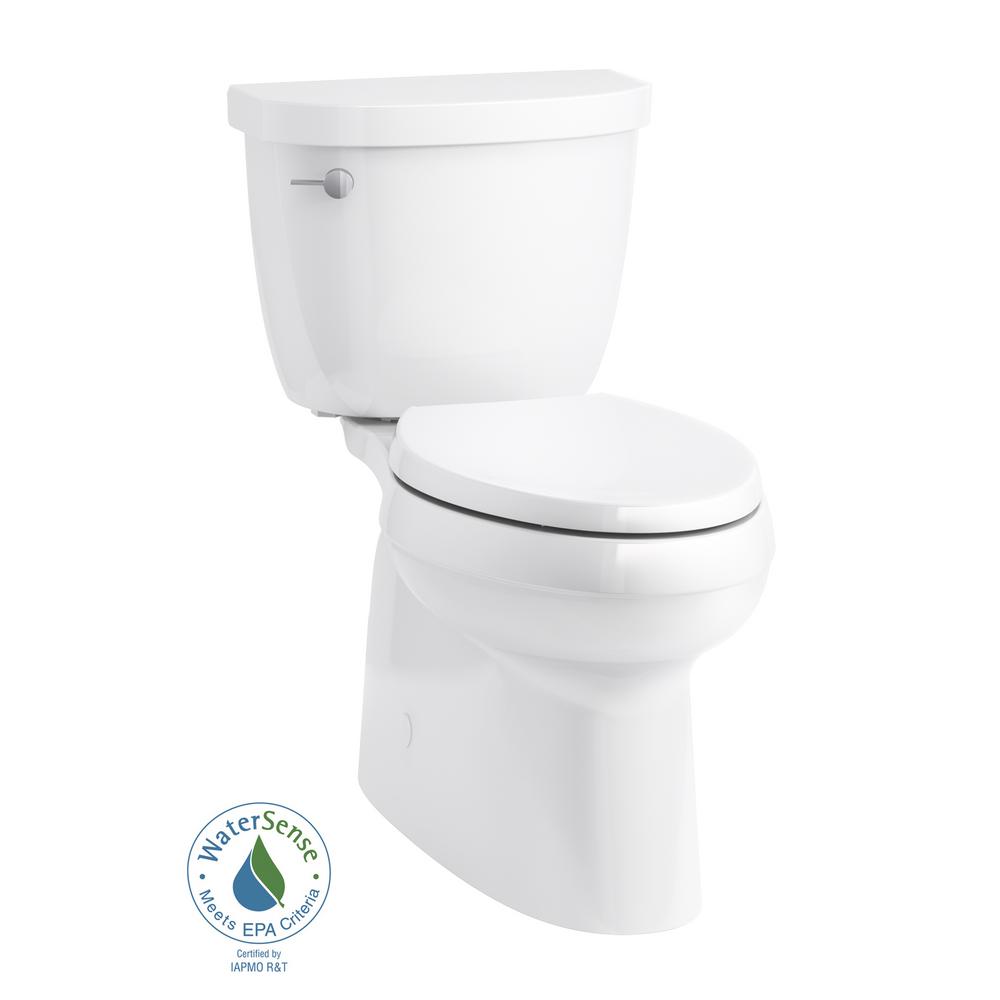 KOHLER Cimarron Comfort Height 2Piece 1.28 GPF Single Flush Elongated Toilet in WhiteK53100