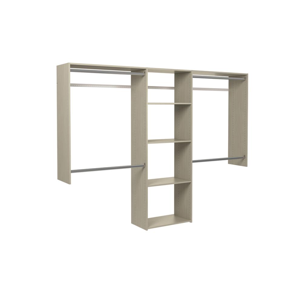 Closet Evolution 14 in. D x 96 in. W x 72 in. H Rustic Grey Essentials