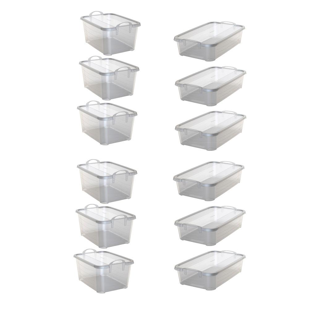 clear stackable closet storage bins