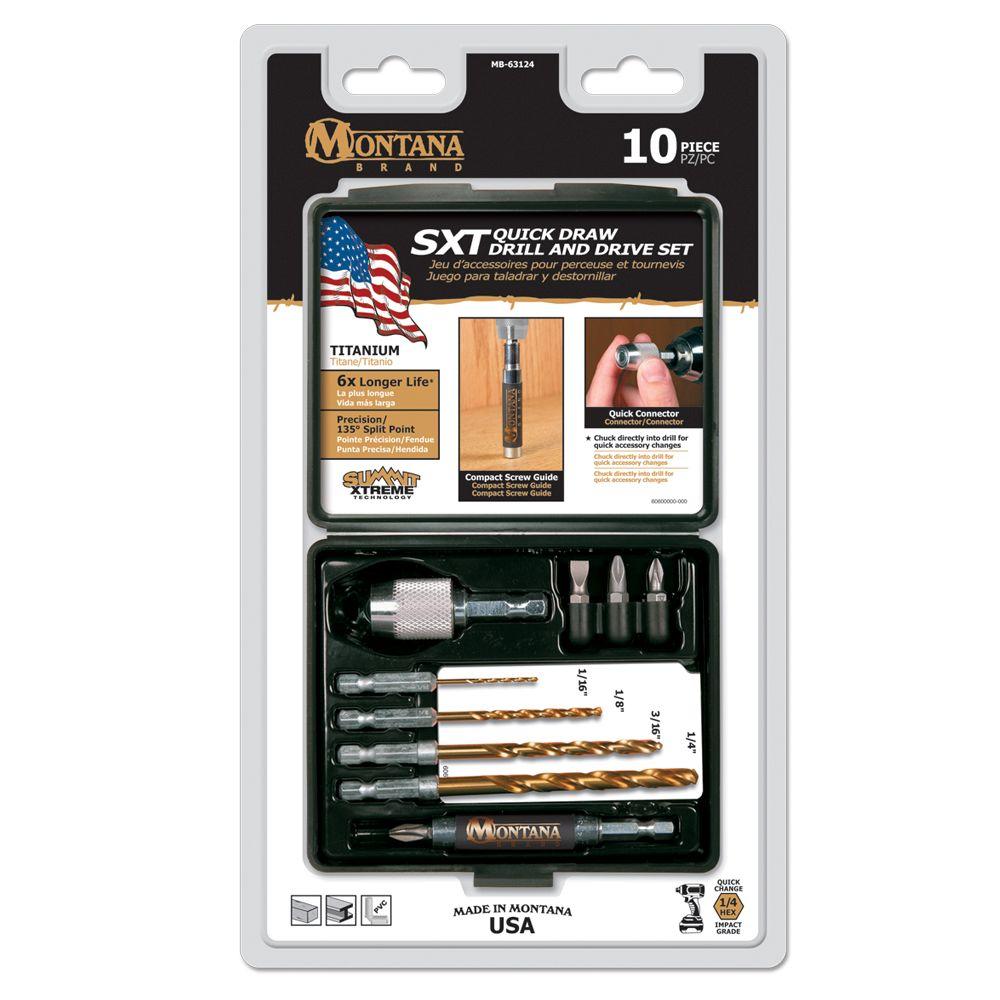 Montana Brand Quick Draw Drill and Drive Set (10Piece)MB63124 The