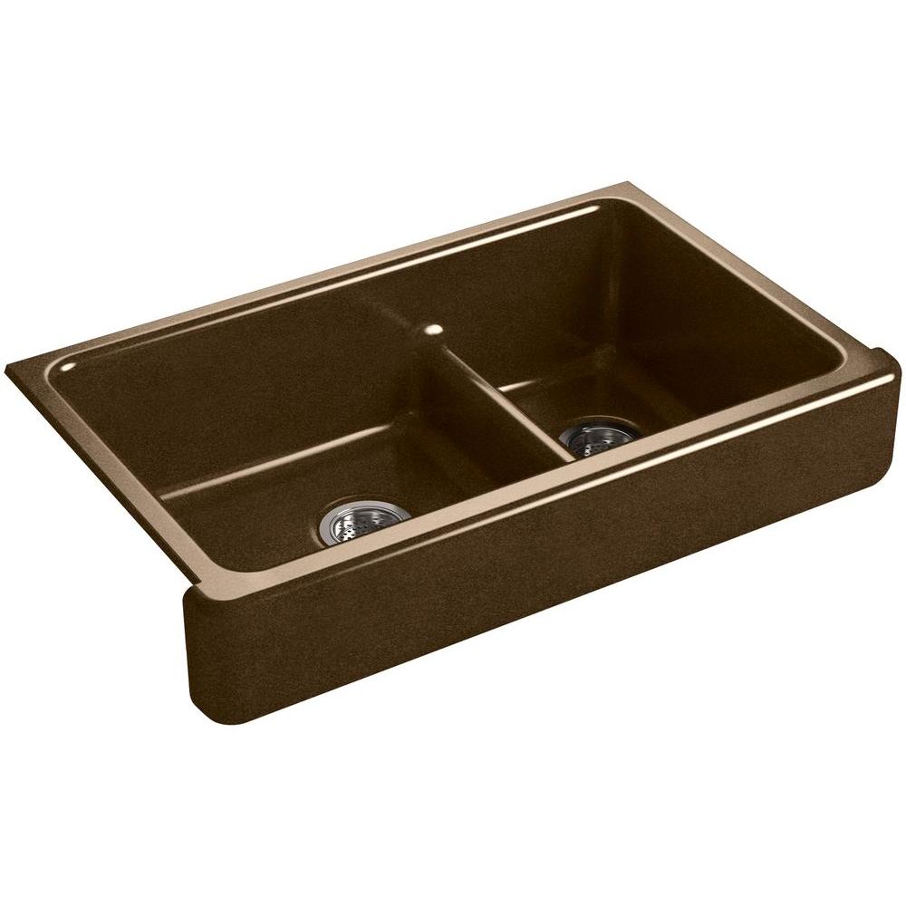 Kohler Whitehaven Undermount Farmhouse Short Apron-Front Cast Iron 36 inch... by KOHLER