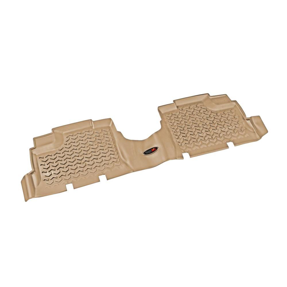 Rugged Ridge Floor Liner Rear 1 Piece Tan 2007 2013 Jeep Wrangler