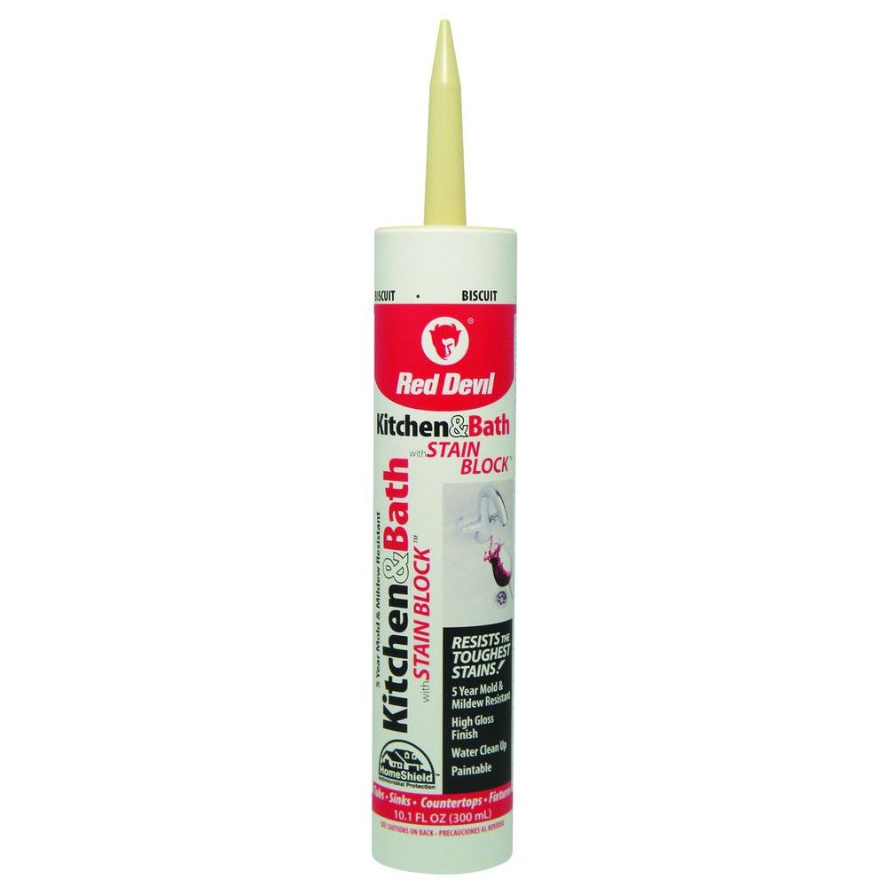 Red Devil 10.1 oz. Kitchen and Bath with Stain Block Caulk by Red Devil