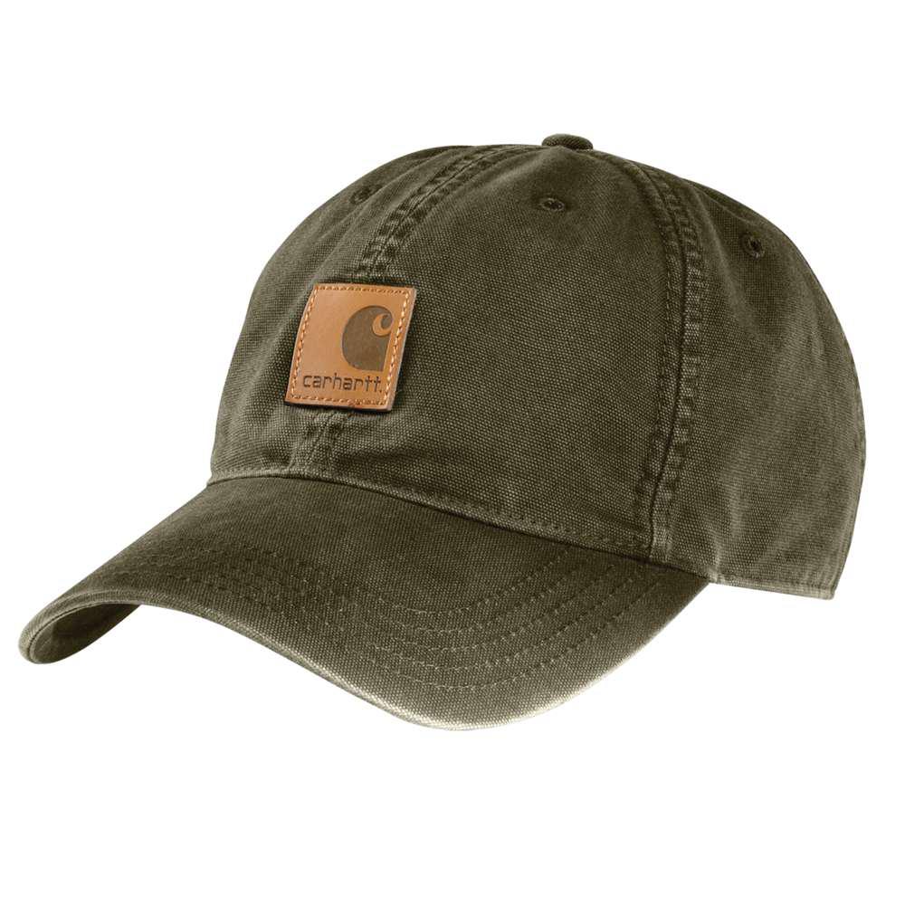 Carhartt Men S Ofa Army Green Cotton Cap Headwear 100289 301 The Home Depot