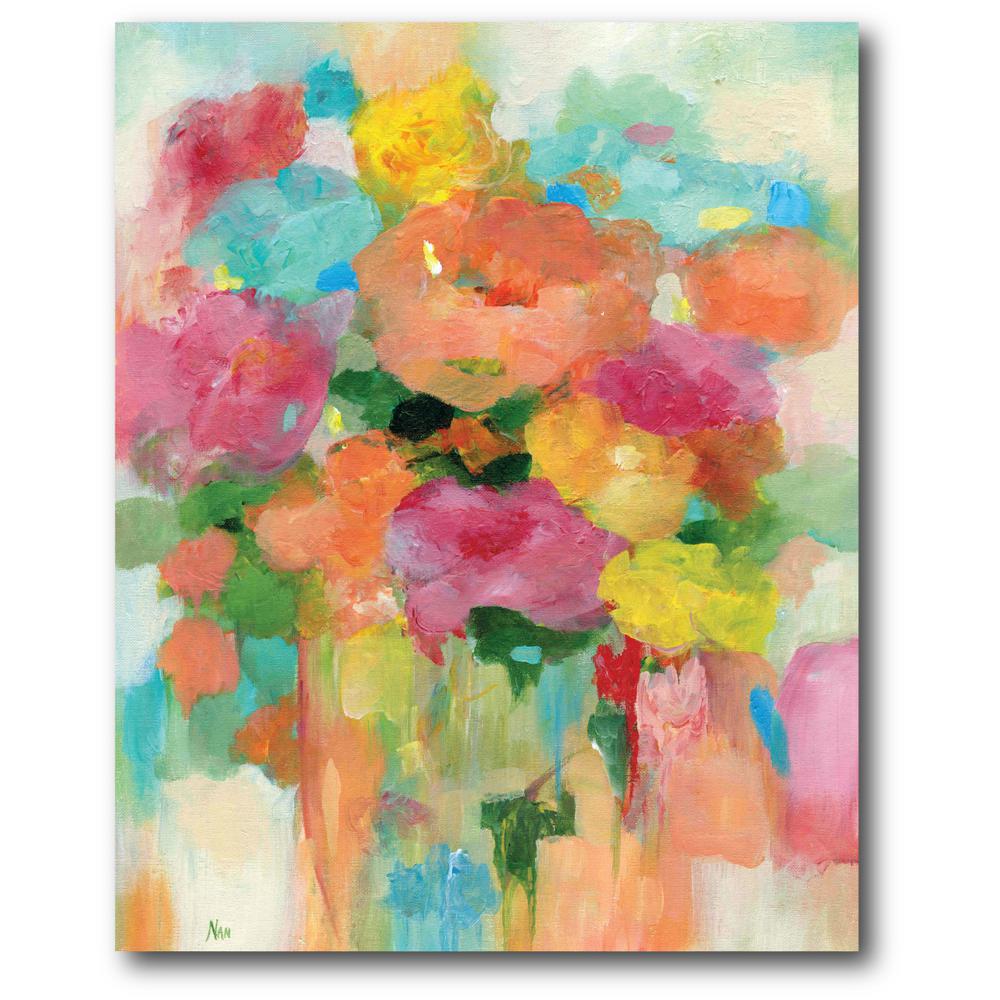 Splashy Flower Ii Canvas Wall Art Web Sg297b The Home Depot Splashy Flower Ii Canvas Wall Art