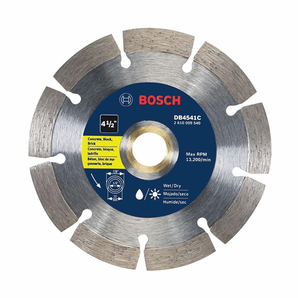 Bosch 41/2 in. Premium Segmented Rim Diamond Blade for Universal Rough