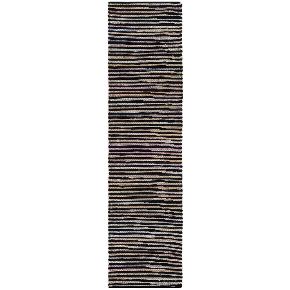 Safavieh Rag Rug Black/Multi 2 ft. 3 in. x 12 ft. Runner RugRAR130Q212 The Home Depot