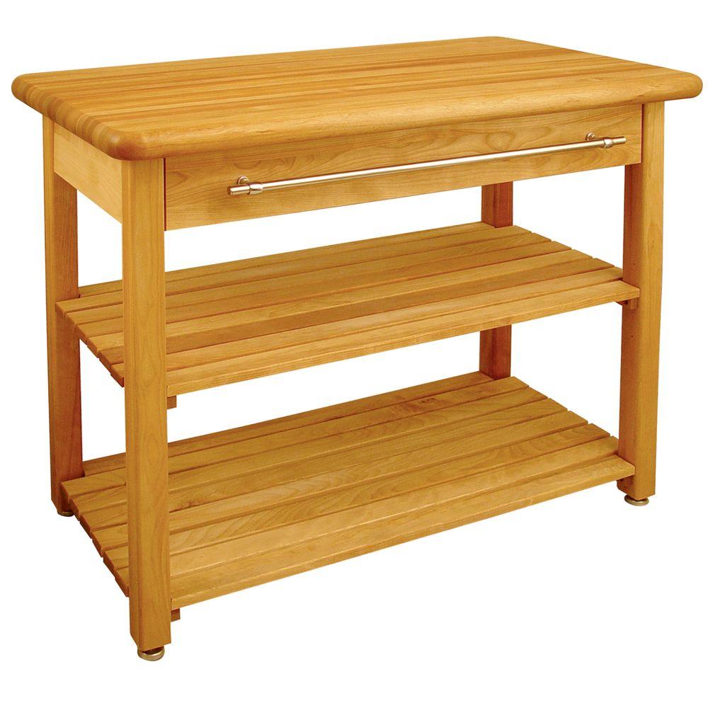 Catskill Craftsmen Contemporary Harvest Natural Kitchen Utility Table ...