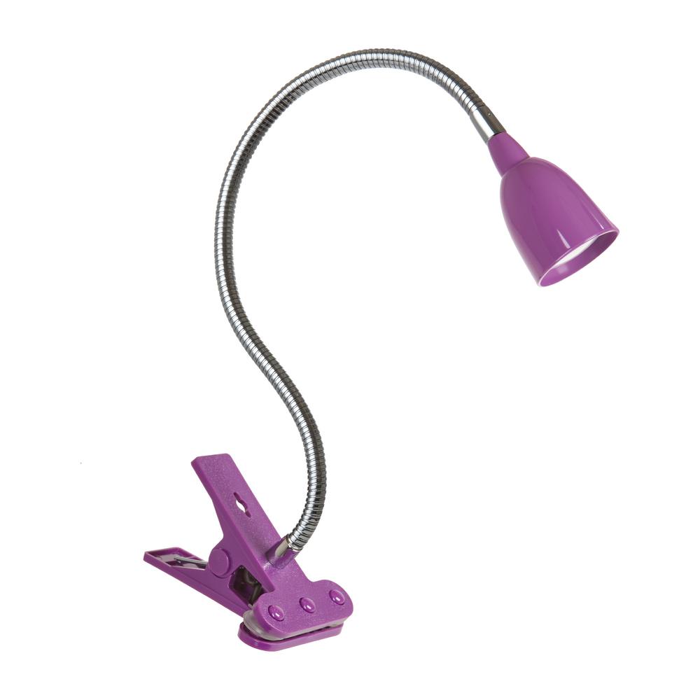 In Purple Led Clamp Desk Lamp Light, Clamp On Desk Lamp Home Depot