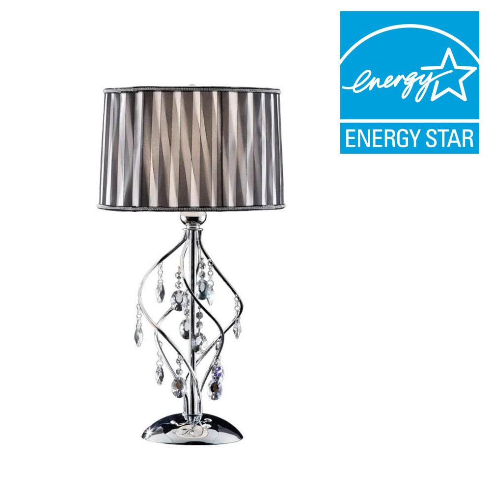 ORE International 31 in. Lady Crystal Table LampK5123T The Home Depot