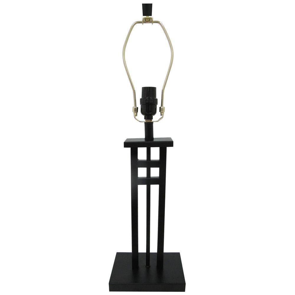 Hampton Bay Mix and Match 24.75 in. Black Column Table Lamp - Title 20 was $44.97 now $17.97 (60.0% off)