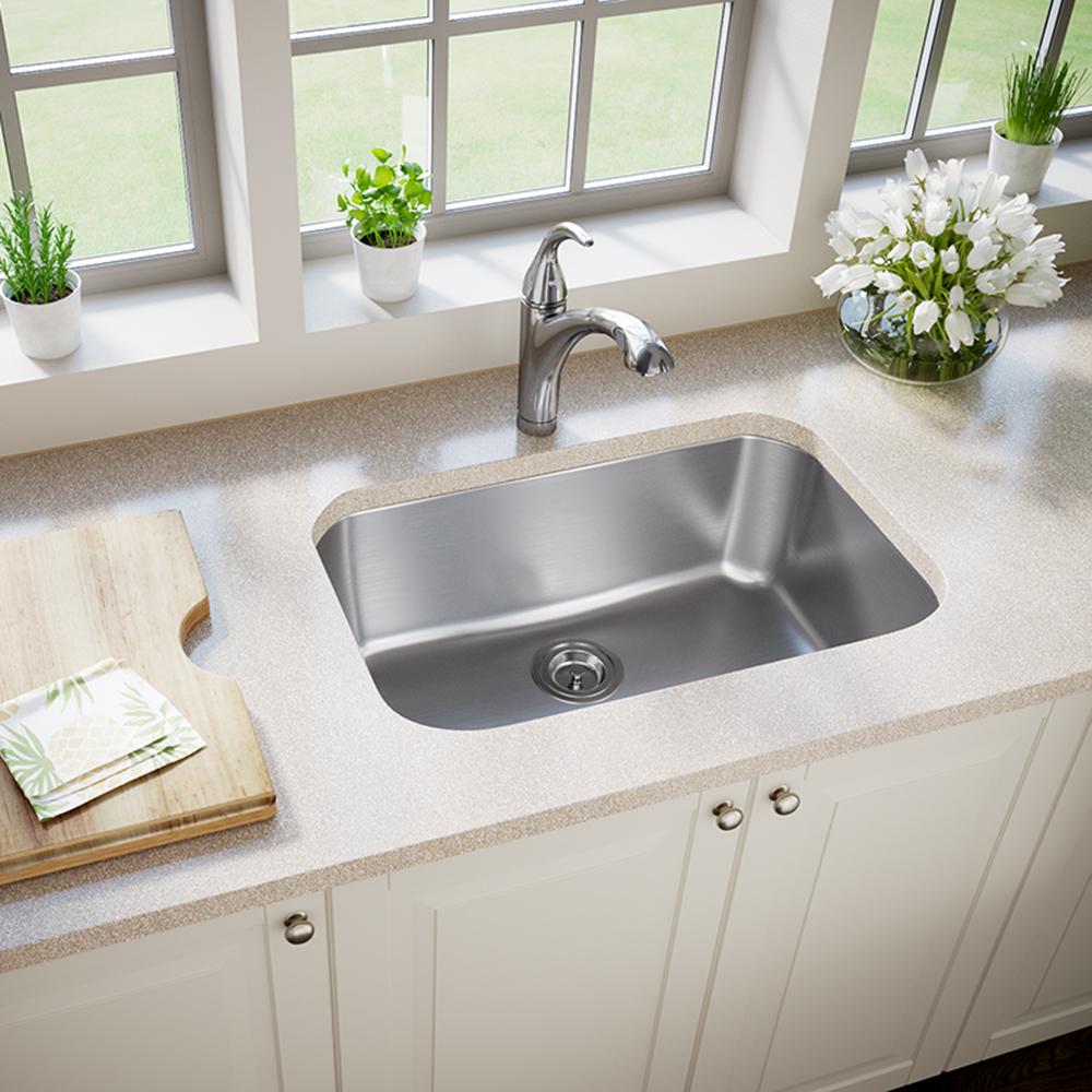 MR Direct Undermount Stainless Steel 27 in. Single Bowl Kitchen Sink in 27 Stainless Steel Undermount Sink