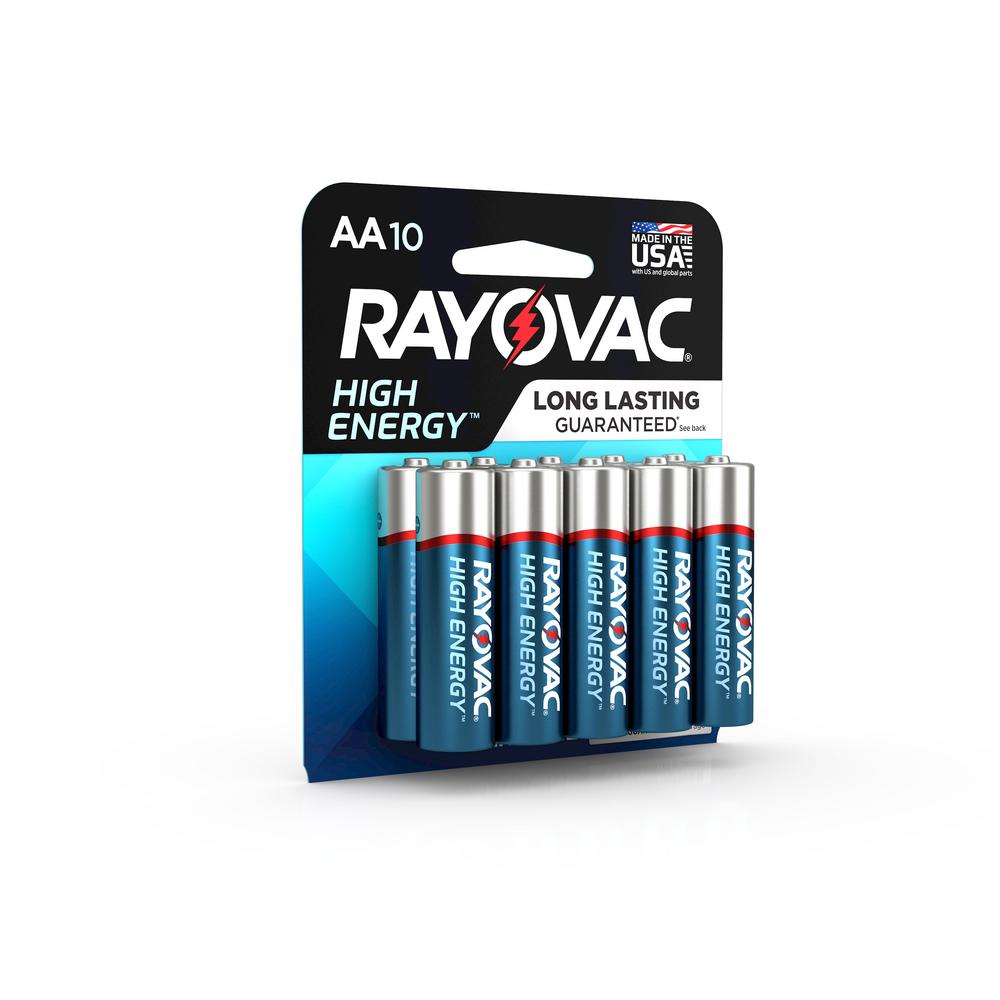 Rayovac High Energy Alkaline AA/1.5 Volt Battery (10Pack)81510TJ