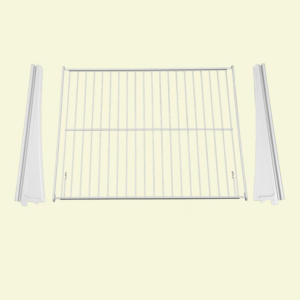 Rubbermaid 70 in. White Twin Track Upright for Wood or Wire Shelving