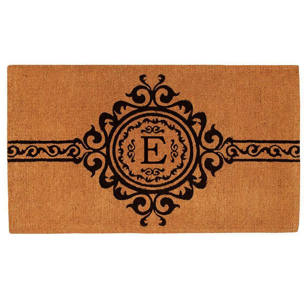 Garbo Monogram Door Mat Extra Thick 24 In X 36 In Letter E