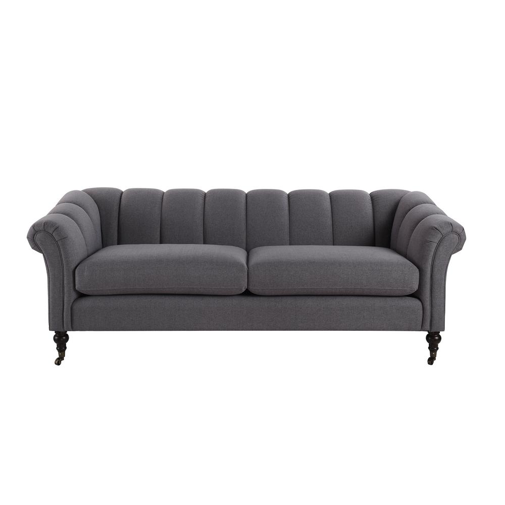 Jennifer Taylor Julia Steeple Grey Flared Arm Sofa 63530 3