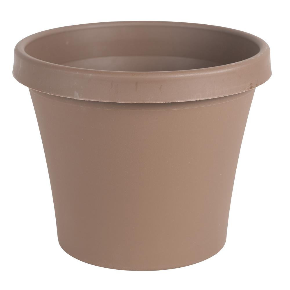 12 in. Torino Round Black Bronze Plastic Planter-TP333H-BB - The Home Depot