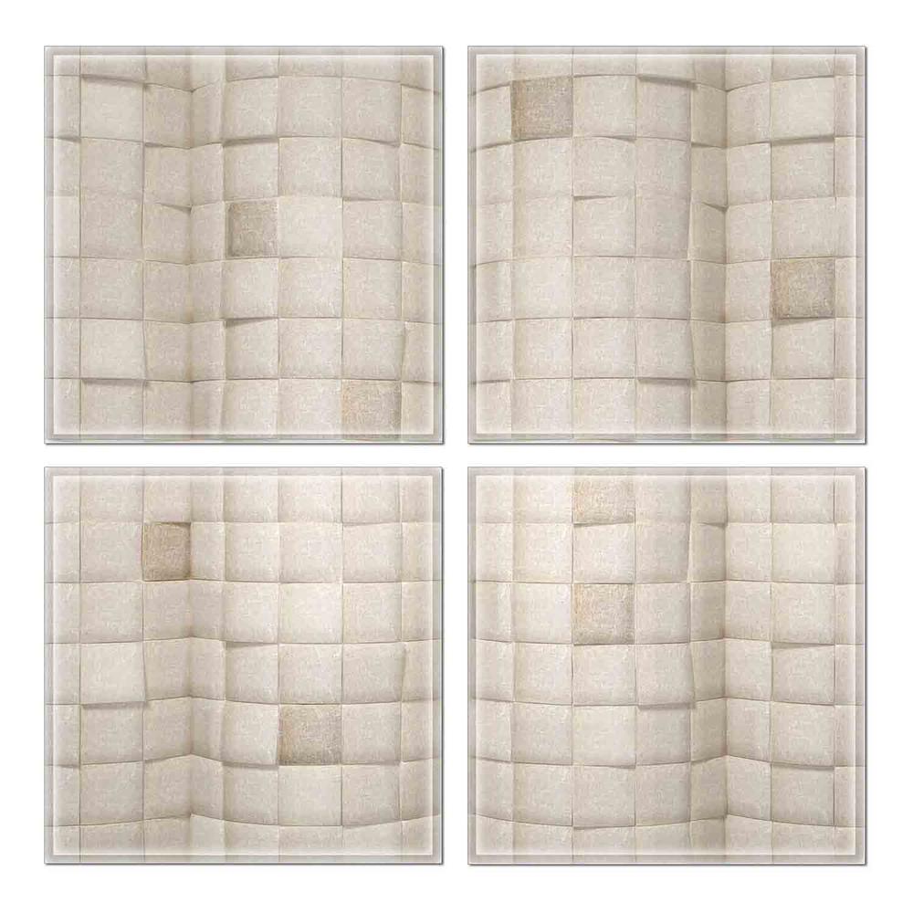 6 in. x 6 in. x 6mm Crystal Beveled Glass Mosaic Wall Tile (7.8 sq. ft