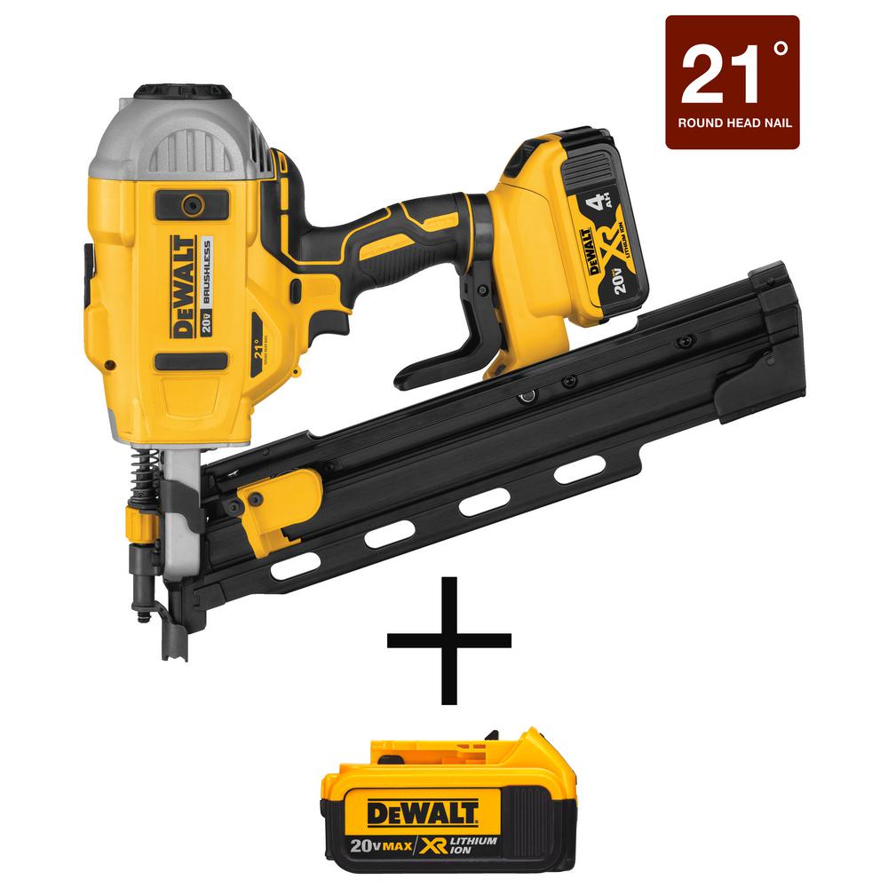 DEWALT 20Volt MAX 21Degree LithiumIon Cordless Framing Nailer w