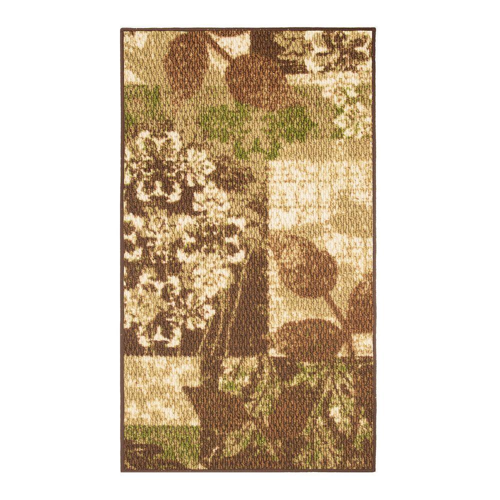 Modern Living Leaves Brown 2 Ft X 3 Area Rug Eca0017454 The Modern Living Leaves Brown 2 Ft X 3 Area Rug