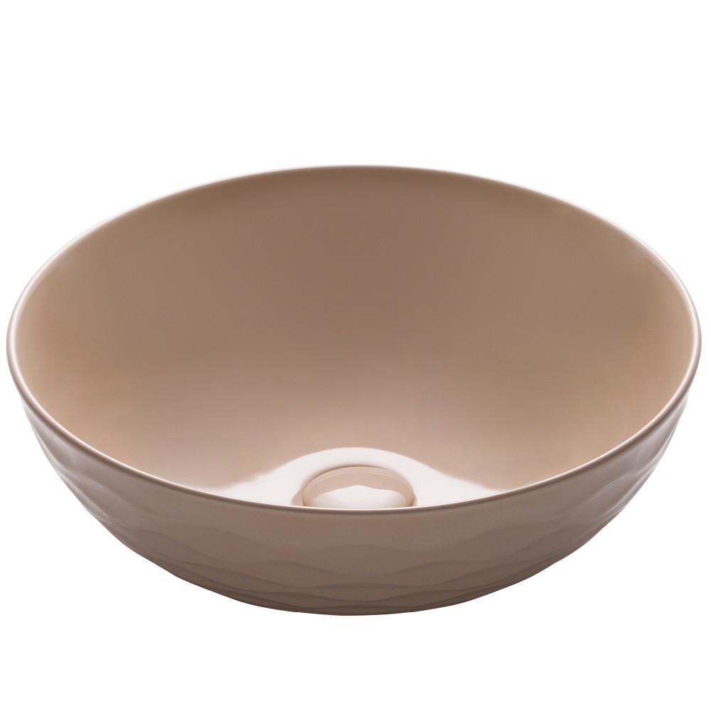 KRAUS Viva 16-1/2 in. Round Porcelain Ceramic Vessel Sink in Beige was $129.95 now $99.95 (23.0% off)