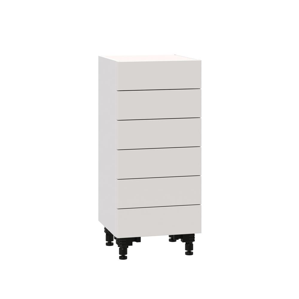 J Collection Shaker Assembled 15x34 5x14 In Shallow 6 Drawer Base
