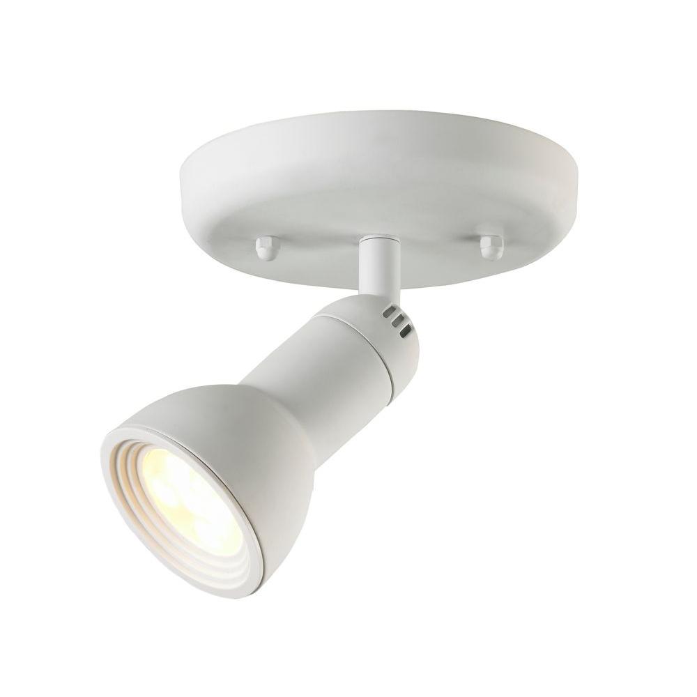 Hampton Bay 1 Light Multi Directional Led White Semi Flush Mount