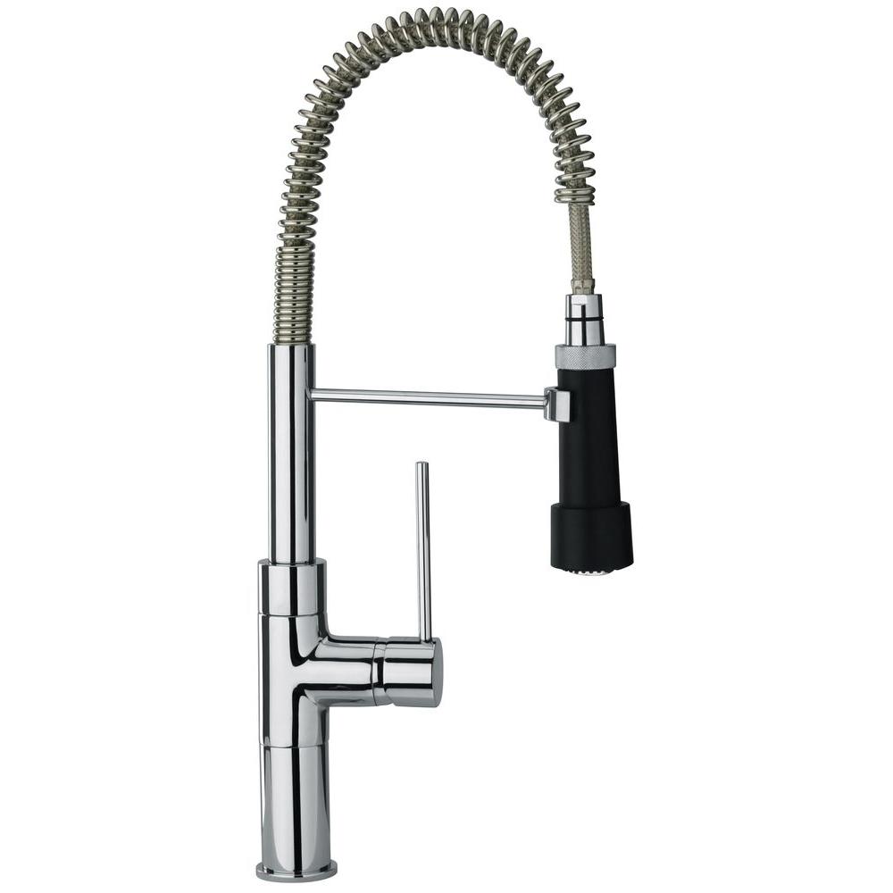 LaToscana Elba SingleHandle PullDown Sprayer Kitchen Faucet with High