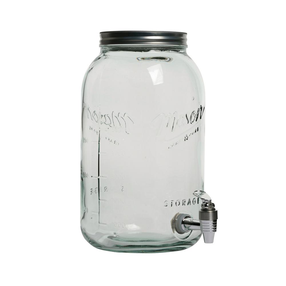 Mason Craft More Serving 8 4 Qt Clear Drink Dispenser With Spout And Lid Ttu V0848 Ec The Home Depot