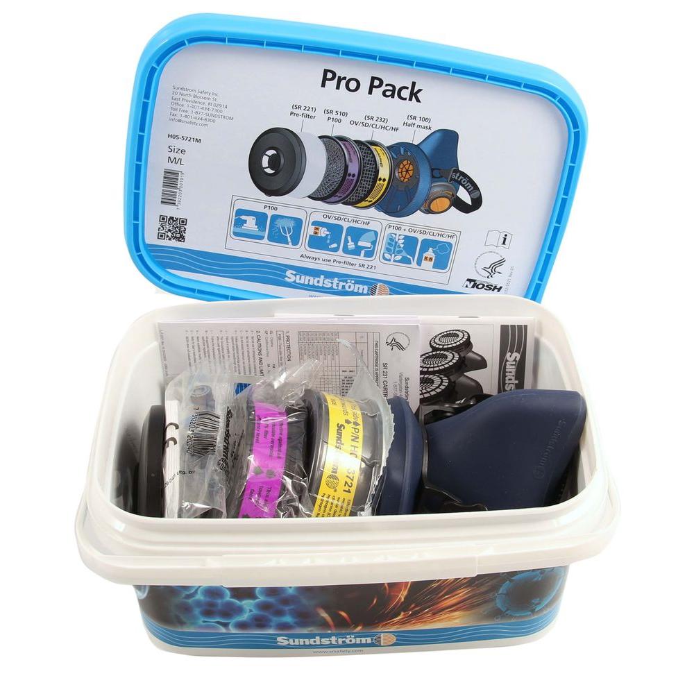 Sundstrom Safety Pro Pack Half Mask Respirator Kit for Painting and